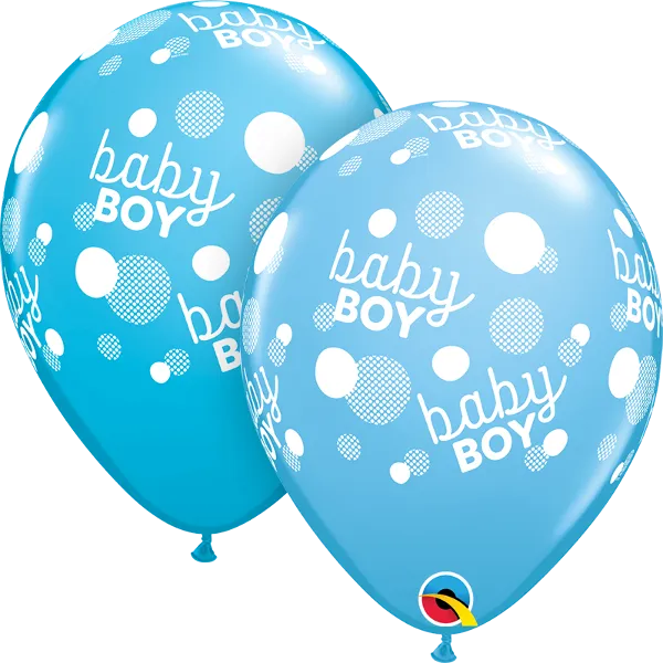 11" Baby Boy Blue Dots-A-Round