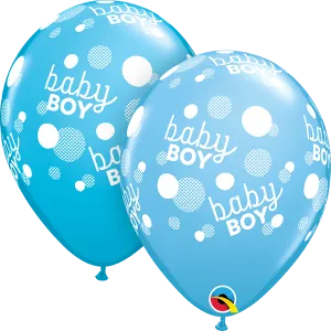 11" Baby Boy Blue Dots-A-Round