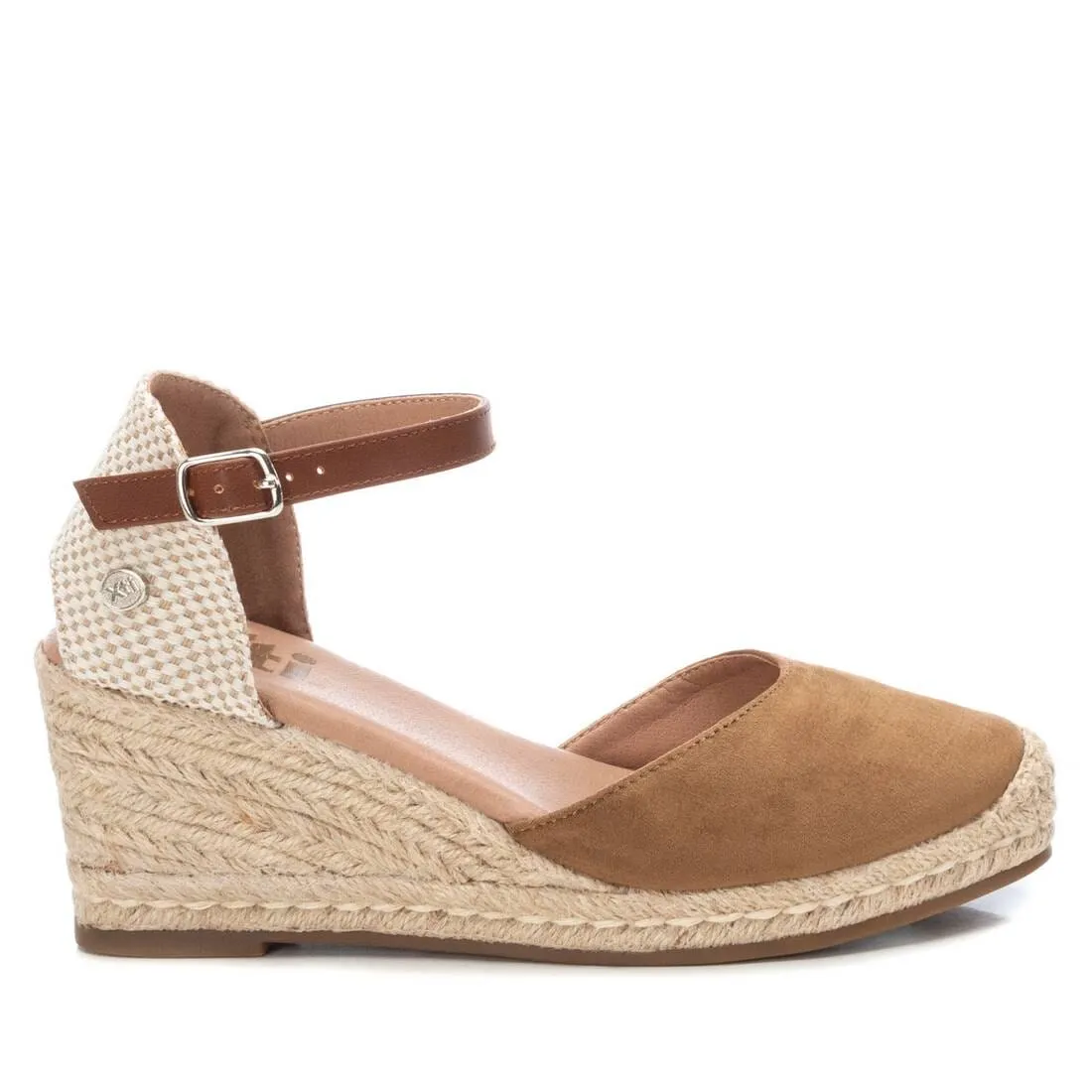 140746 Spanish Wedge with expadrilles in Navy and Taupe