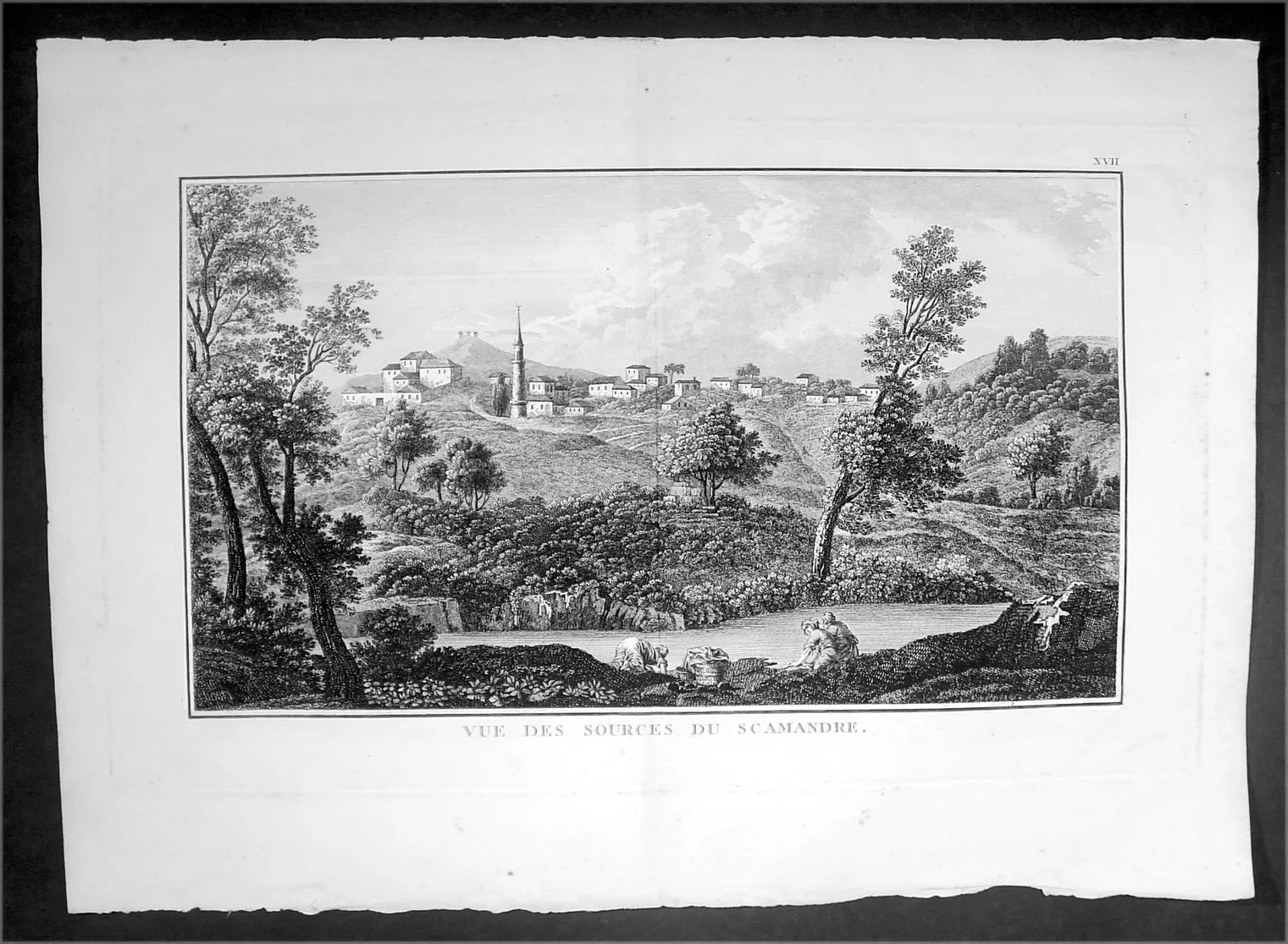 1802 Lechevalier Large Antique Print View of Xanthos or Kinik, Antalya Turkey