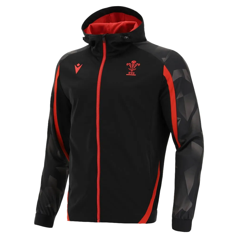 2021-2022 Wales Polydiagonal Hooded Anthem Jacket (Black)