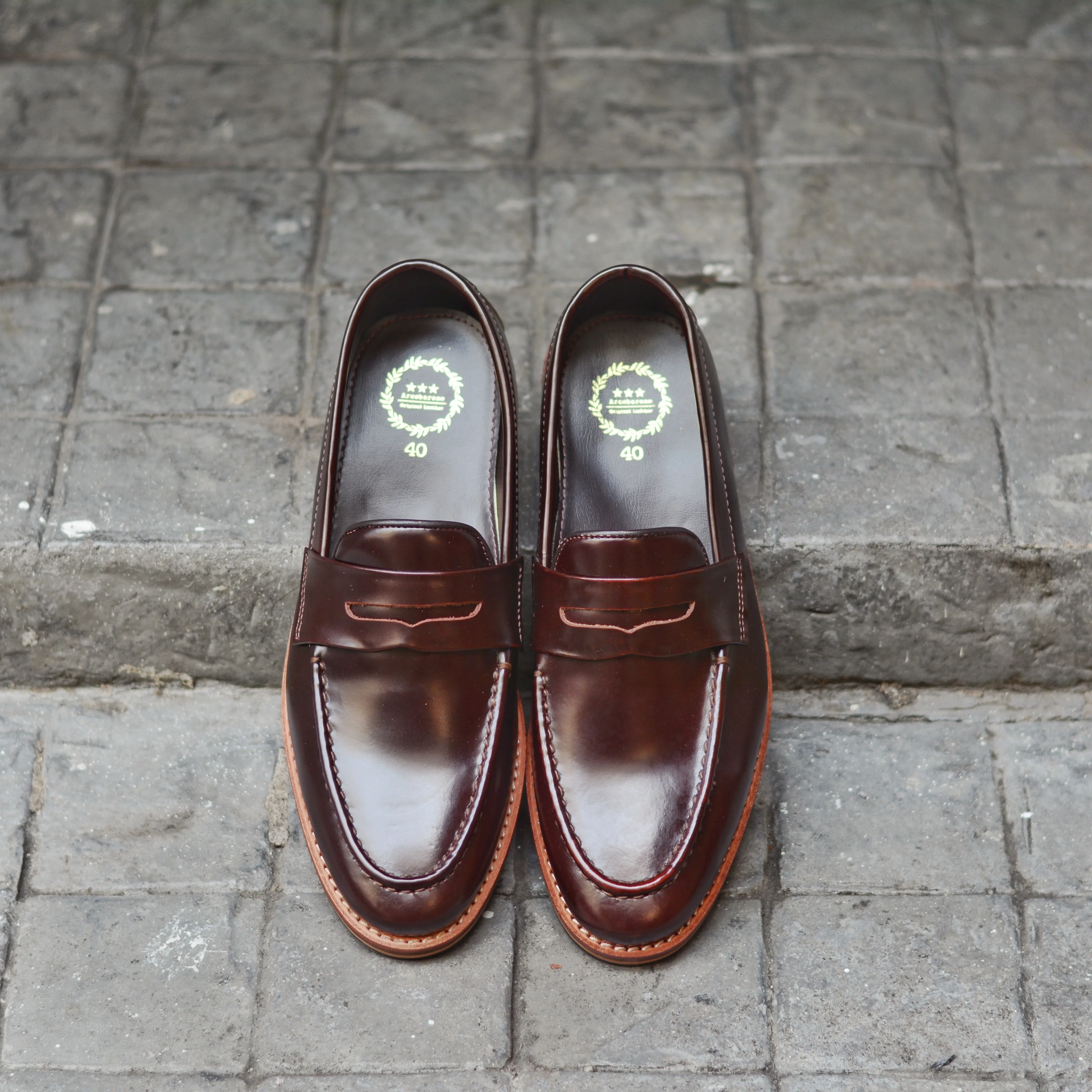 509 Penny Loafer Burgundy - Wooden Sole