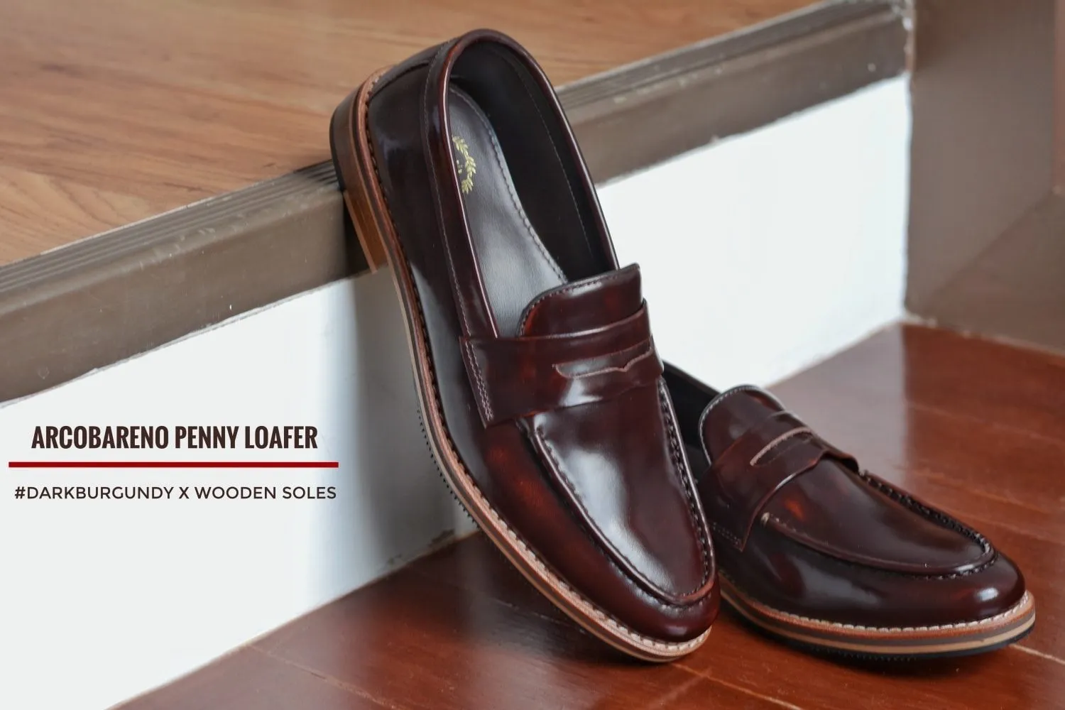 509 Penny Loafer Burgundy - Wooden Sole