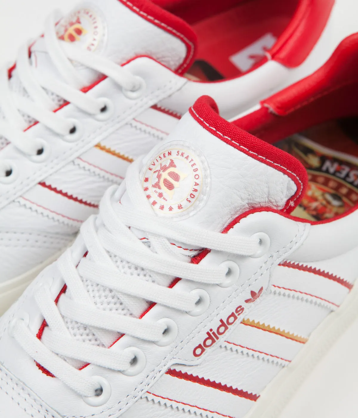 Adidas 3MC x Evisen Shoes - White / Scarlet / Gold Metallic