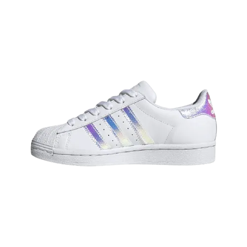 Adidas Superstar J Gs-Girls Originals Shoes White/Silver Fv3139