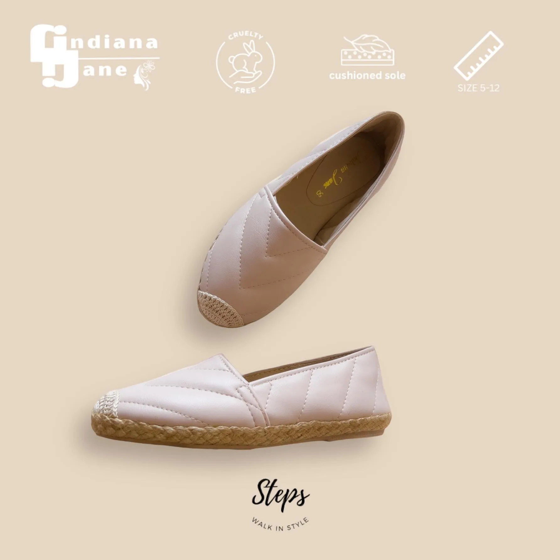 AMITY Quilt Leather Abaca Espadrilles