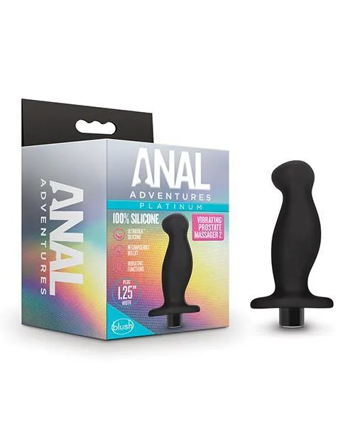 Anal Adventures Platinum Silicone Rechargeable Vibrating Prostate Massager