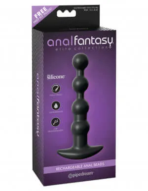 Anal Fantasy Elite Collection Rechargeable Anal Beads Black