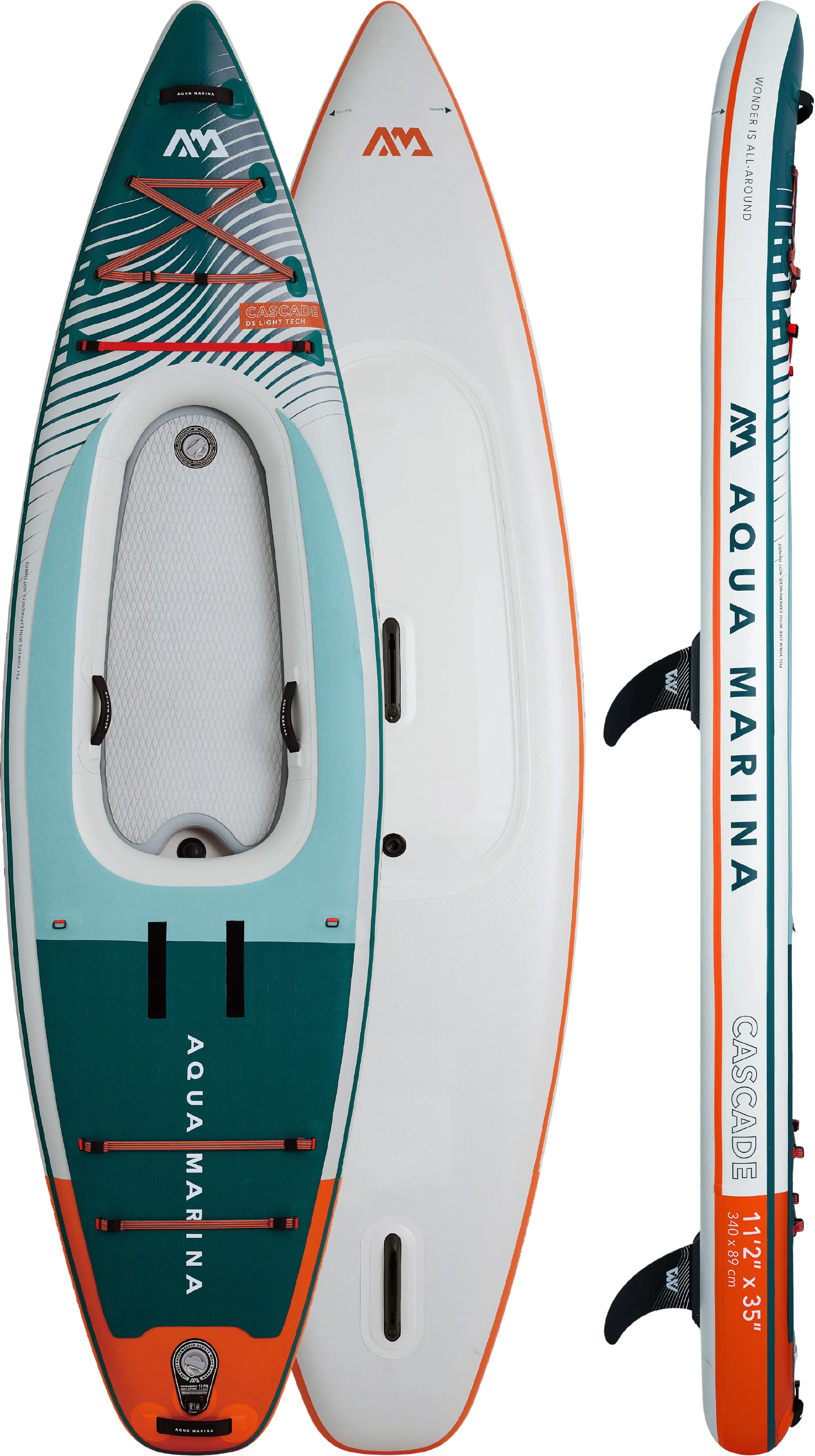 Aqua Marina BT-24CAP Cascade 11'2" Inflatable Stand Up Paddle-Kayak Hybrid Board New