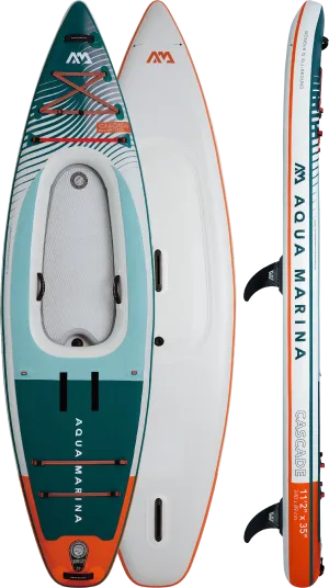 Aqua Marina BT-24CAP Cascade 11'2" Inflatable Stand Up Paddle-Kayak Hybrid Board New