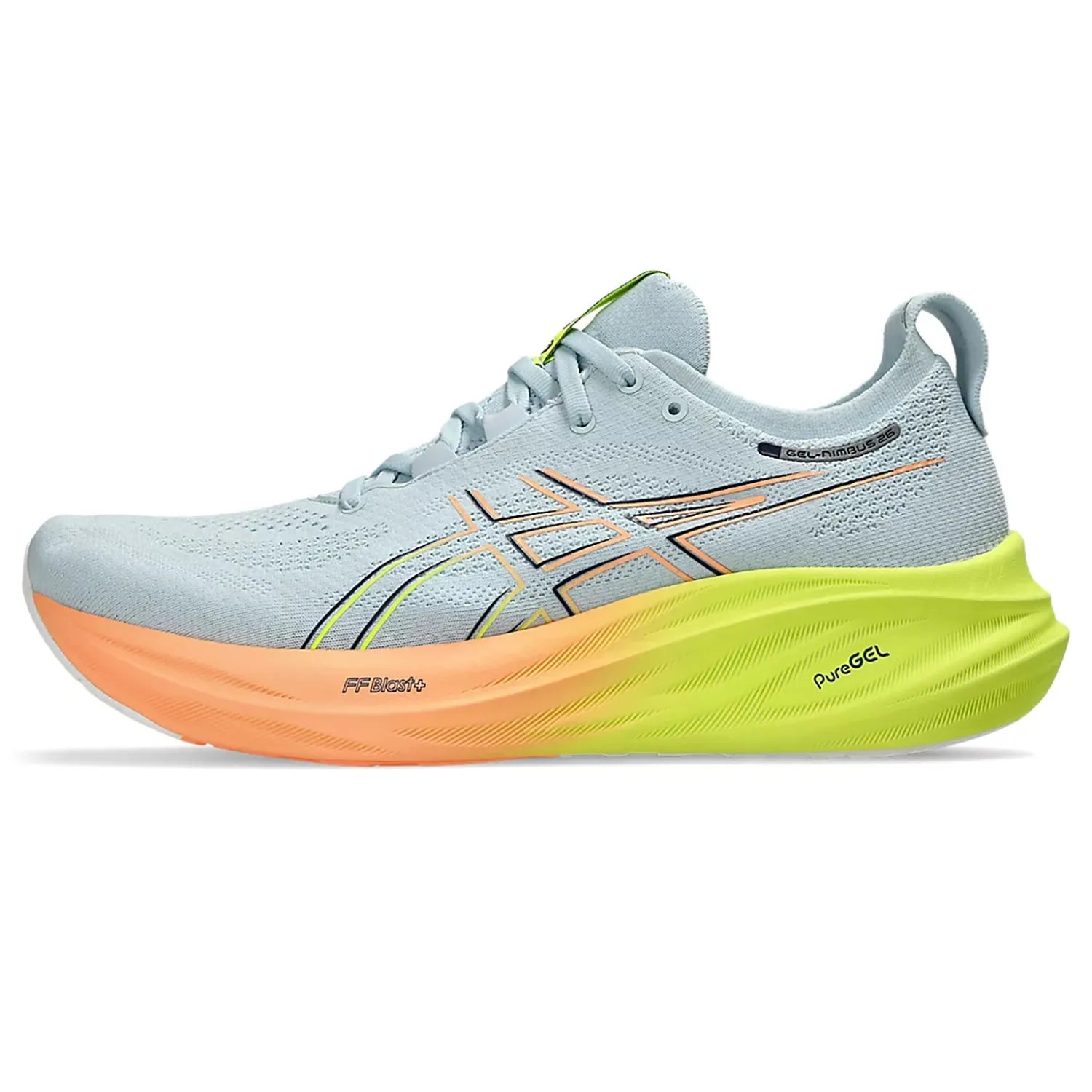 Asics Gel-Nimbus 26 Paris Men's Running Shoes, Cool Grey/Safety Yellow