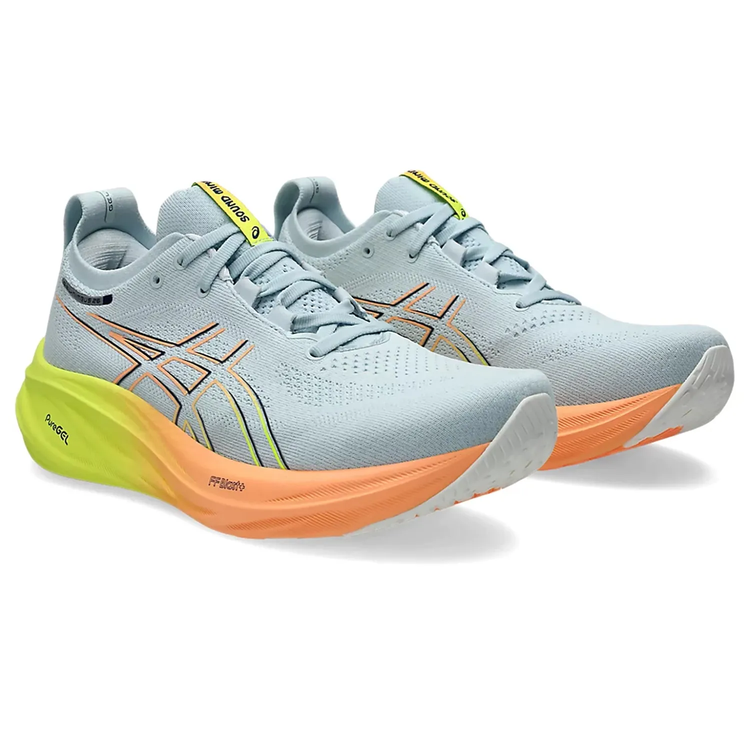 Asics Gel-Nimbus 26 Paris Men's Running Shoes, Cool Grey/Safety Yellow