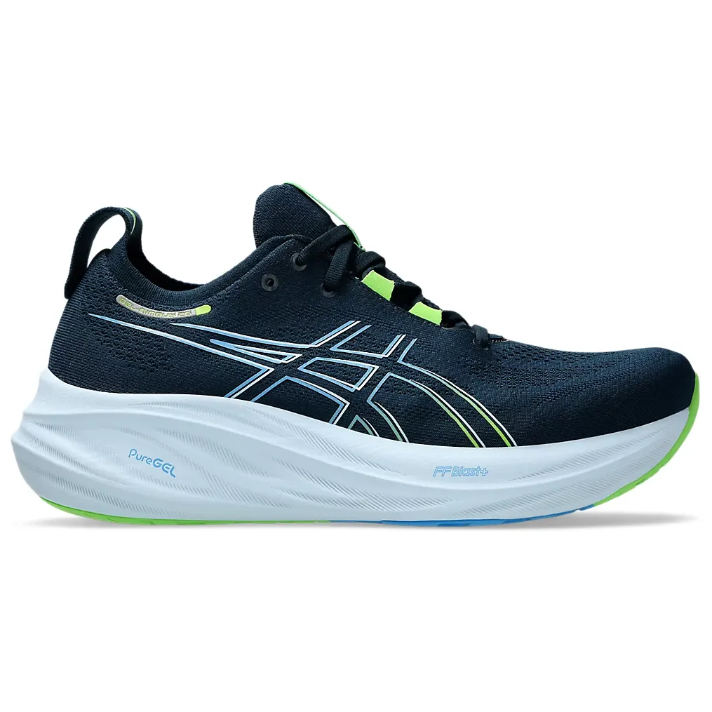 Asics Mens Trainer Gel-Nimbus 26 French Blue/Electric Lime