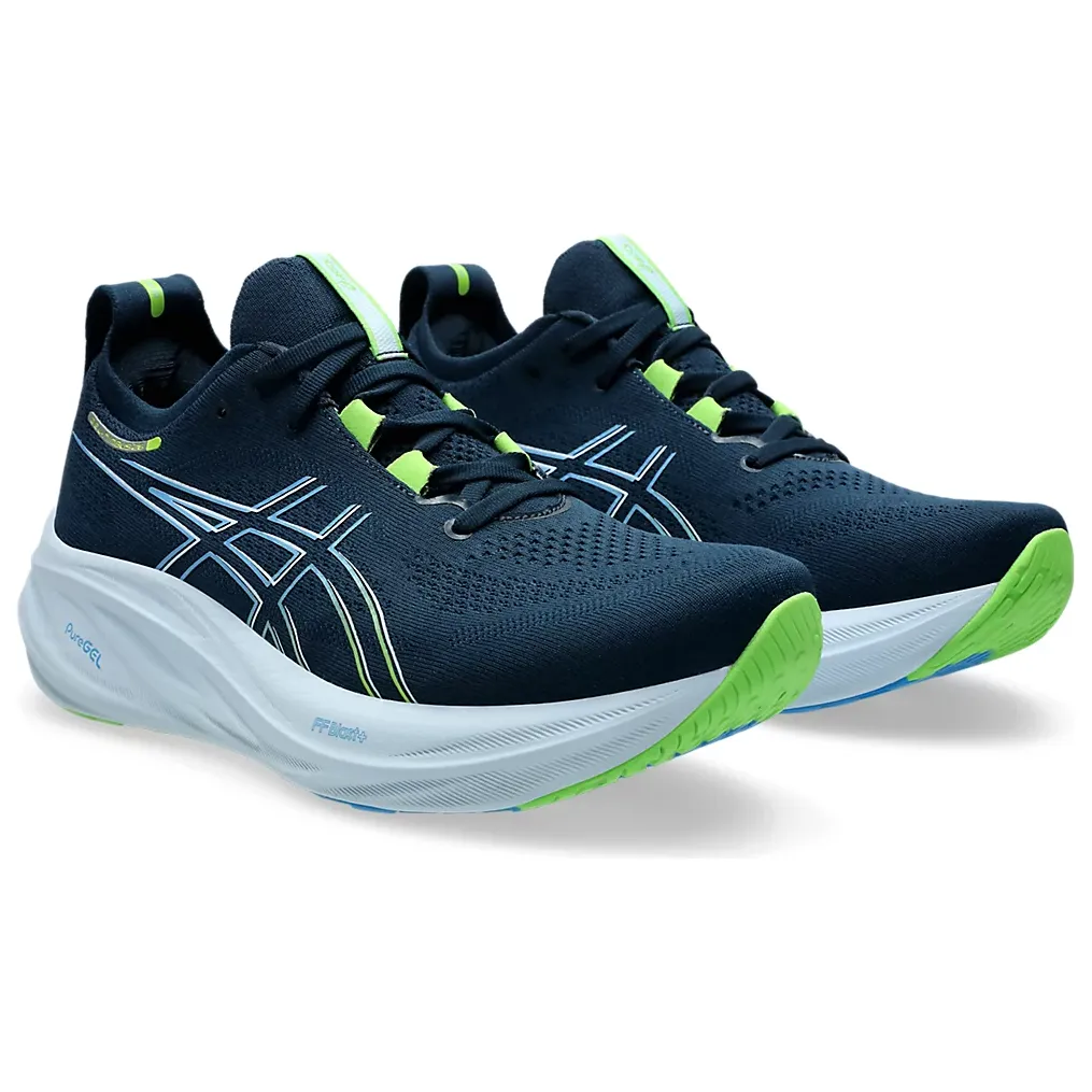 Asics Mens Trainer Gel-Nimbus 26 French Blue/Electric Lime