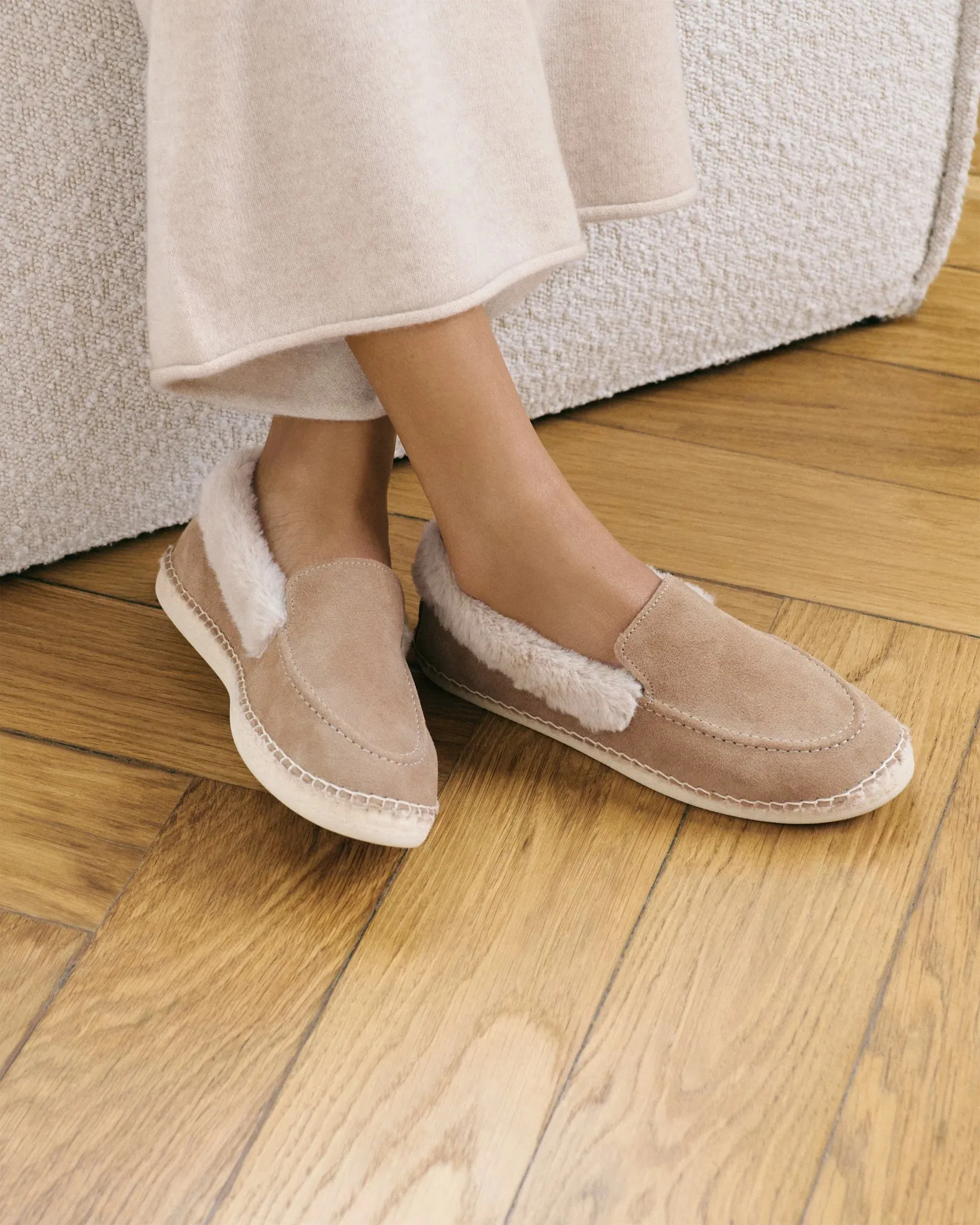 Aspen Loafers Suede Espadrilles Vintage Taupe