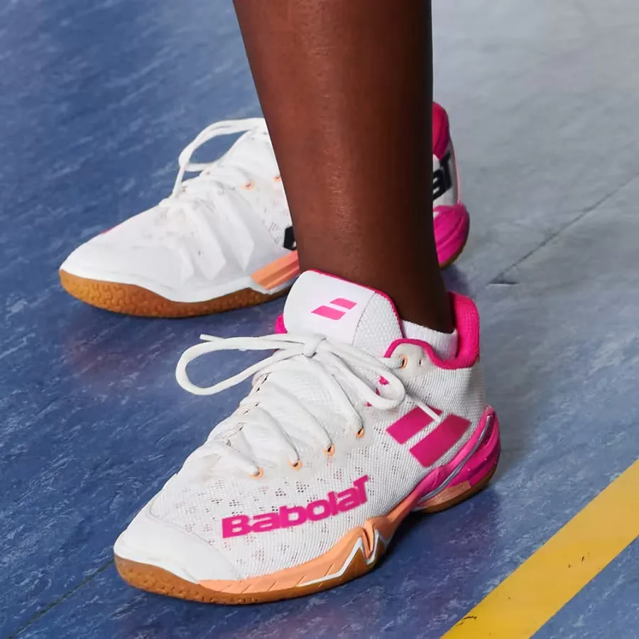 Babolat Shadow Tour Women's Badminton Shoes - White/Pink