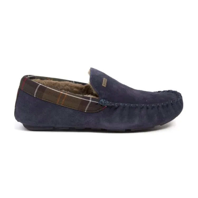 Barbour Monty Slippers - Navy Suede