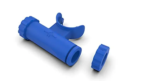 Bas Rutten O2 Trainer - Official Workout Device for Respiratory Training and Lung Muscle Fitness - Portable Breathing Mouthpiece for High Altitude and Power Training (Blue)