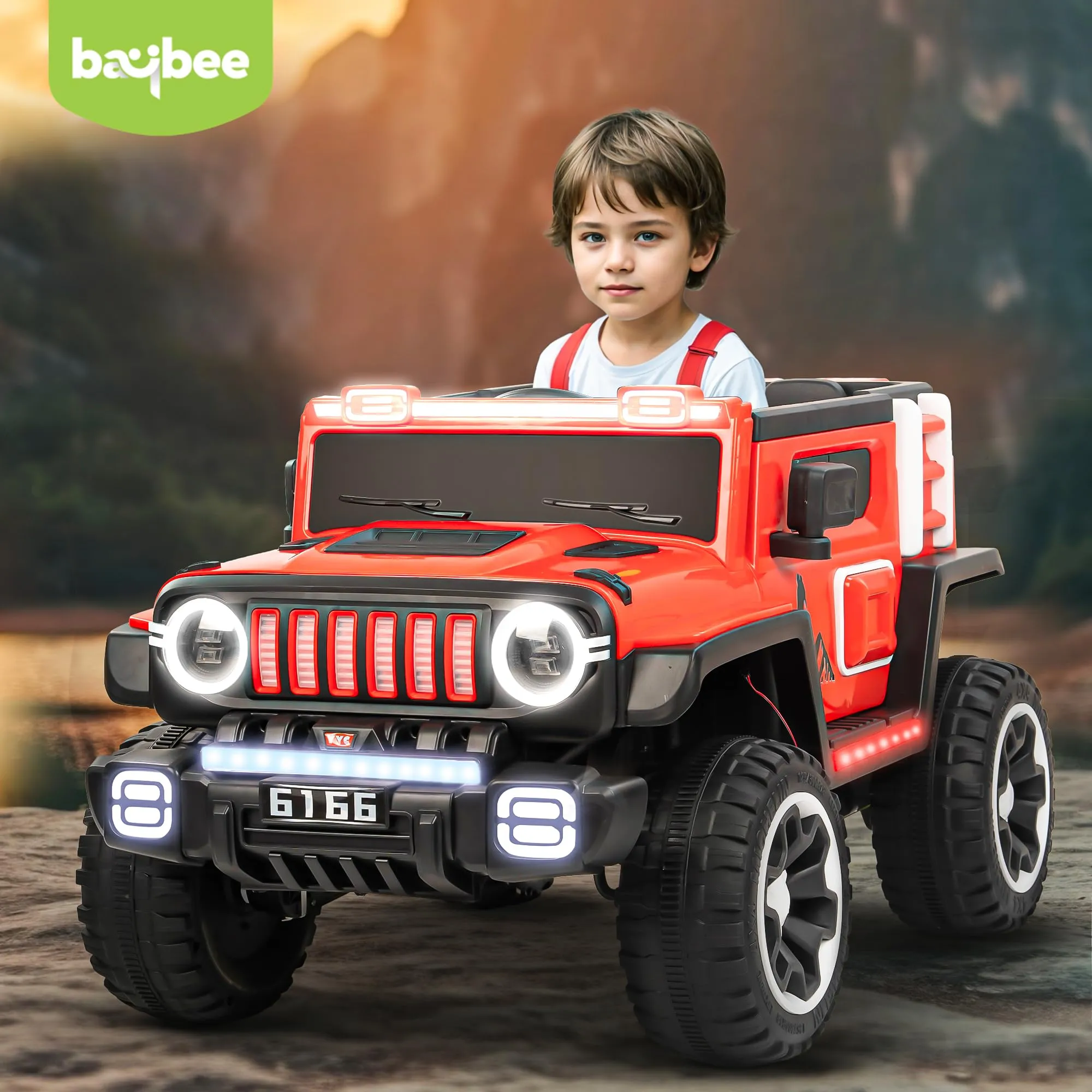 Baybee Blazer Battery Operated Jeep for Kids | with Music & Light | Baby Big Electric Jeep for Kids to Drive 3 to 8 Years Boy Girl