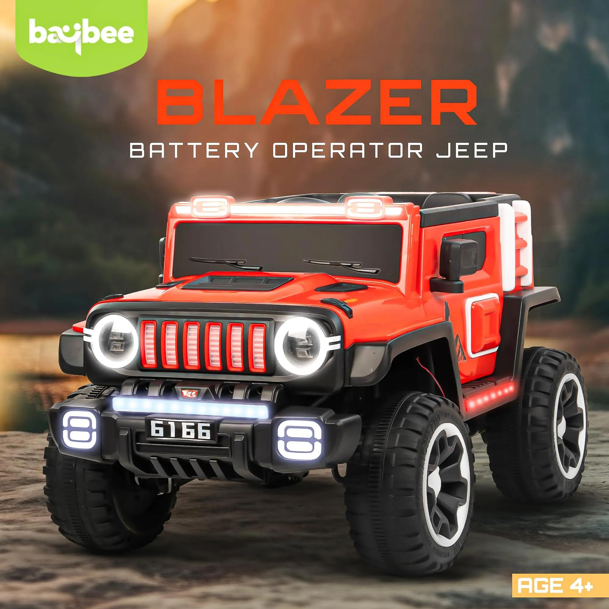 Baybee Blazer Battery Operated Jeep for Kids | with Music & Light | Baby Big Electric Jeep for Kids to Drive 3 to 8 Years Boy Girl