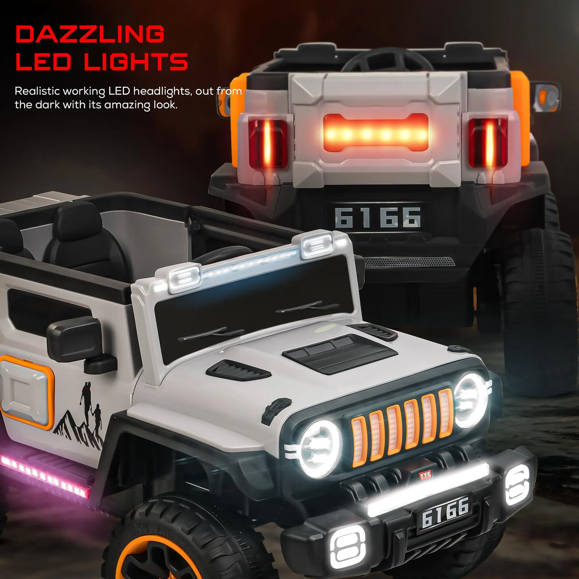 Baybee Blazer Battery Operated Jeep for Kids | with Music & Light | Baby Big Electric Jeep for Kids to Drive 3 to 8 Years Boy Girl