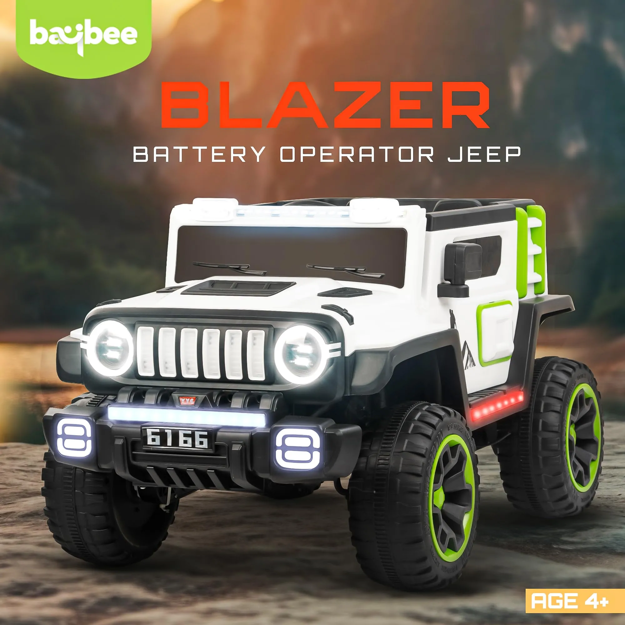 Baybee Blazer Battery Operated Jeep for Kids | with Music & Light | Baby Big Electric Jeep for Kids to Drive 3 to 8 Years Boy Girl