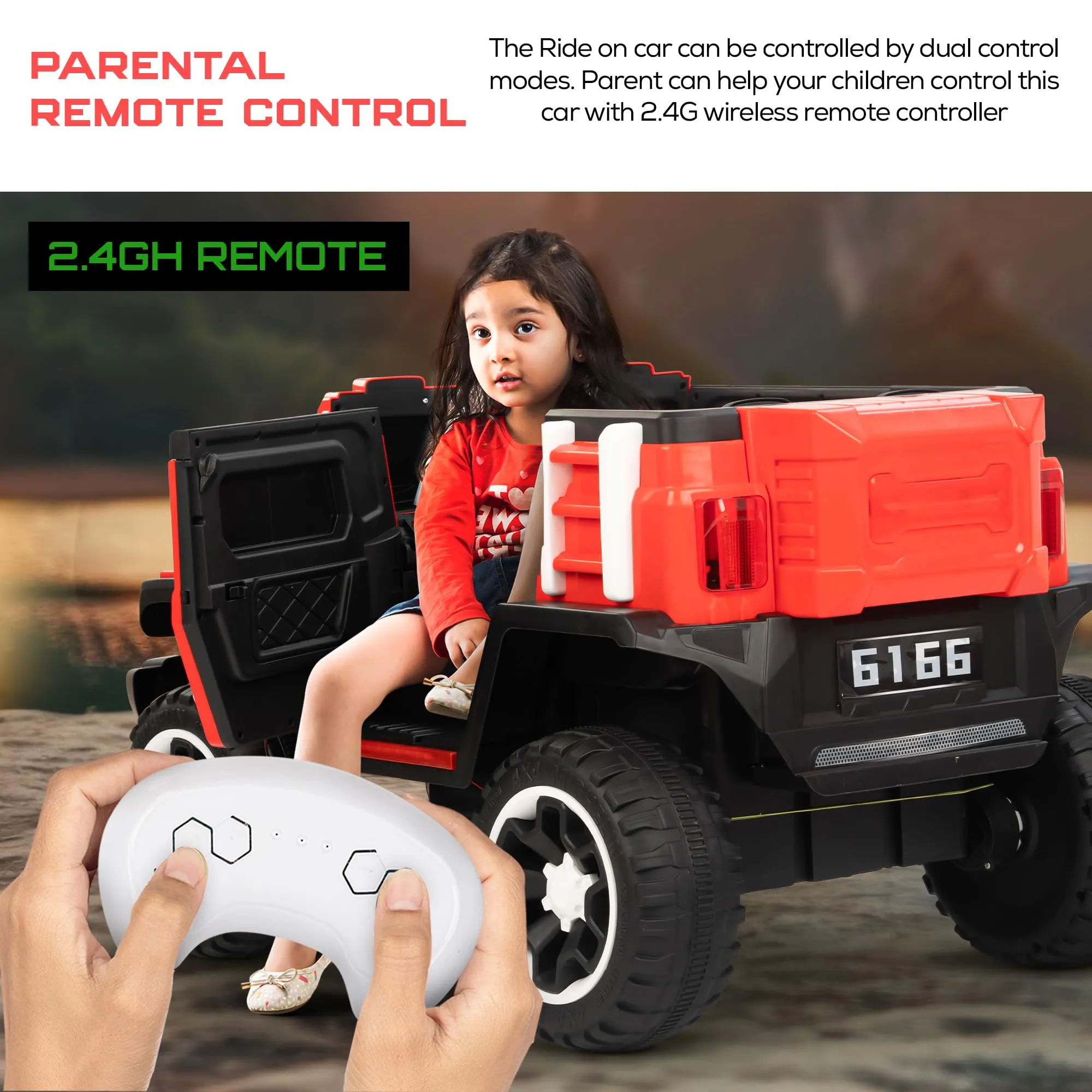 Baybee Blazer Battery Operated Jeep for Kids | with Music & Light | Baby Big Electric Jeep for Kids to Drive 3 to 8 Years Boy Girl