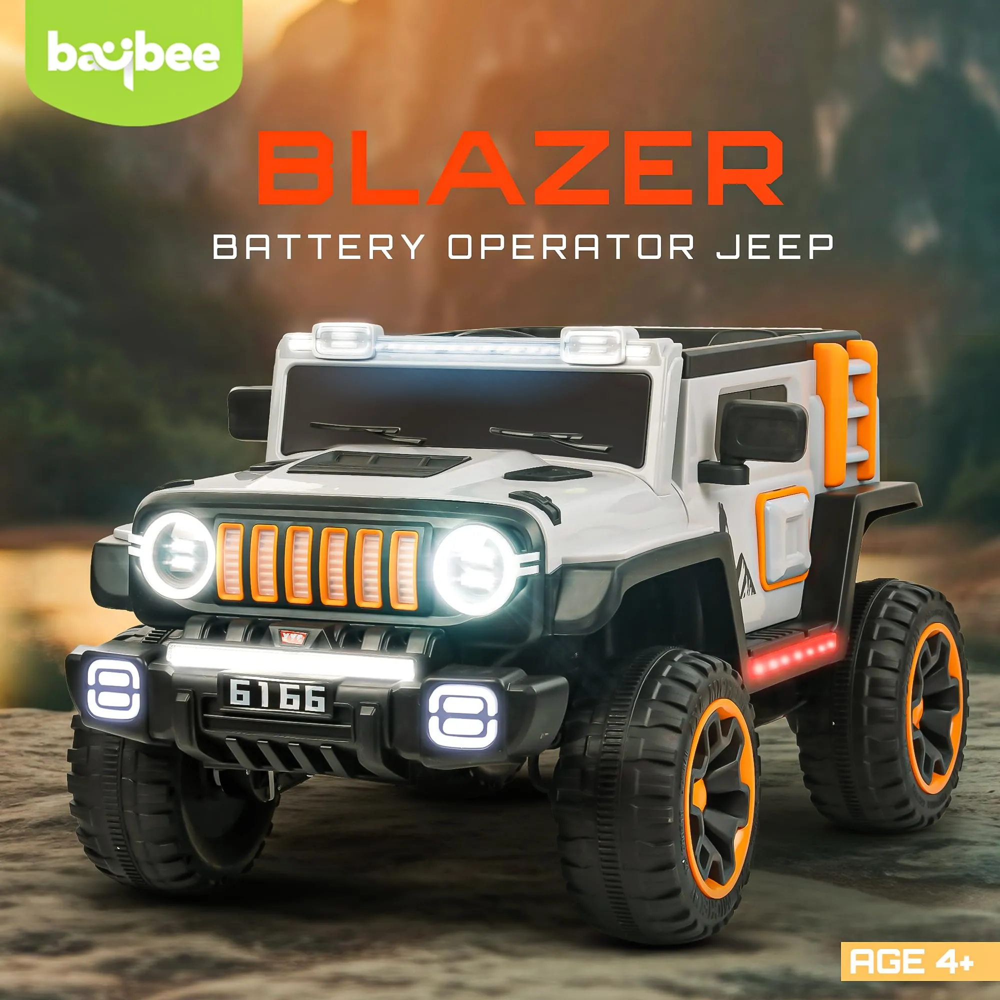 Baybee Blazer Battery Operated Jeep for Kids | with Music & Light | Baby Big Electric Jeep for Kids to Drive 3 to 8 Years Boy Girl