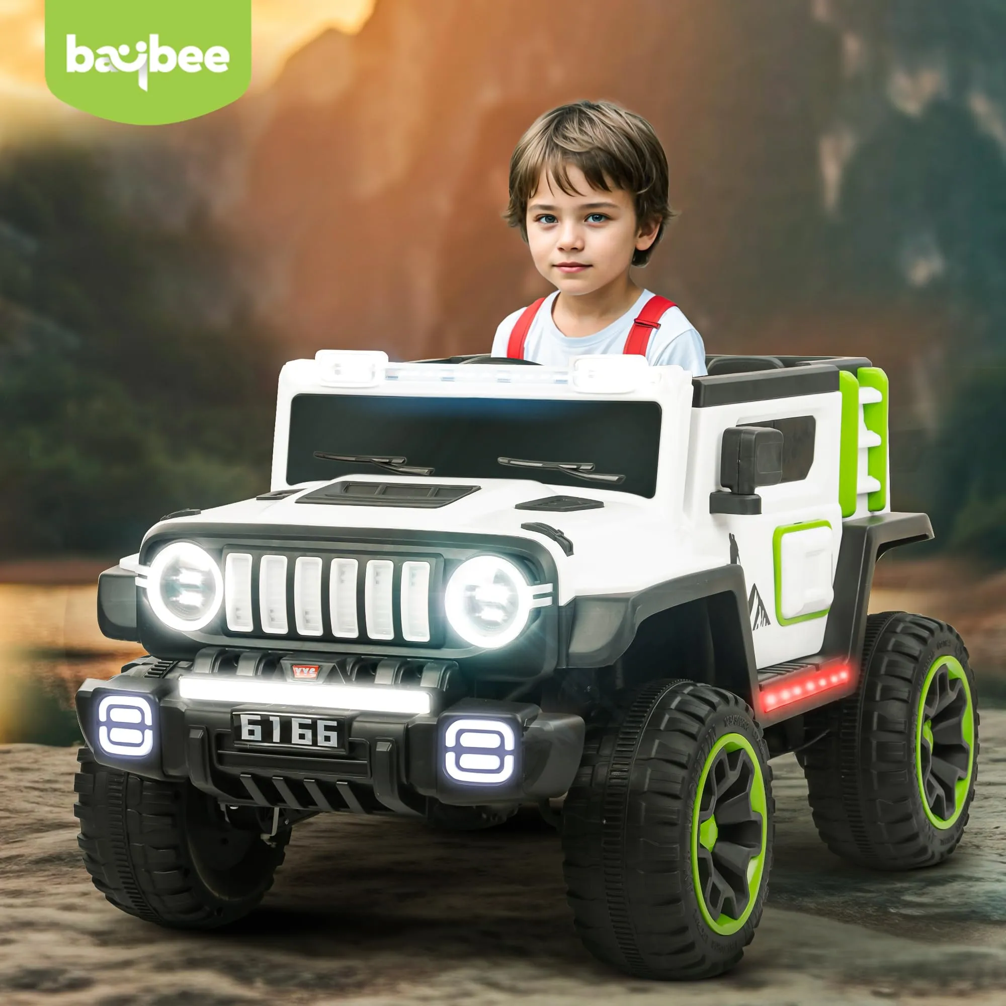 Baybee Blazer Battery Operated Jeep for Kids | with Music & Light | Baby Big Electric Jeep for Kids to Drive 3 to 8 Years Boy Girl