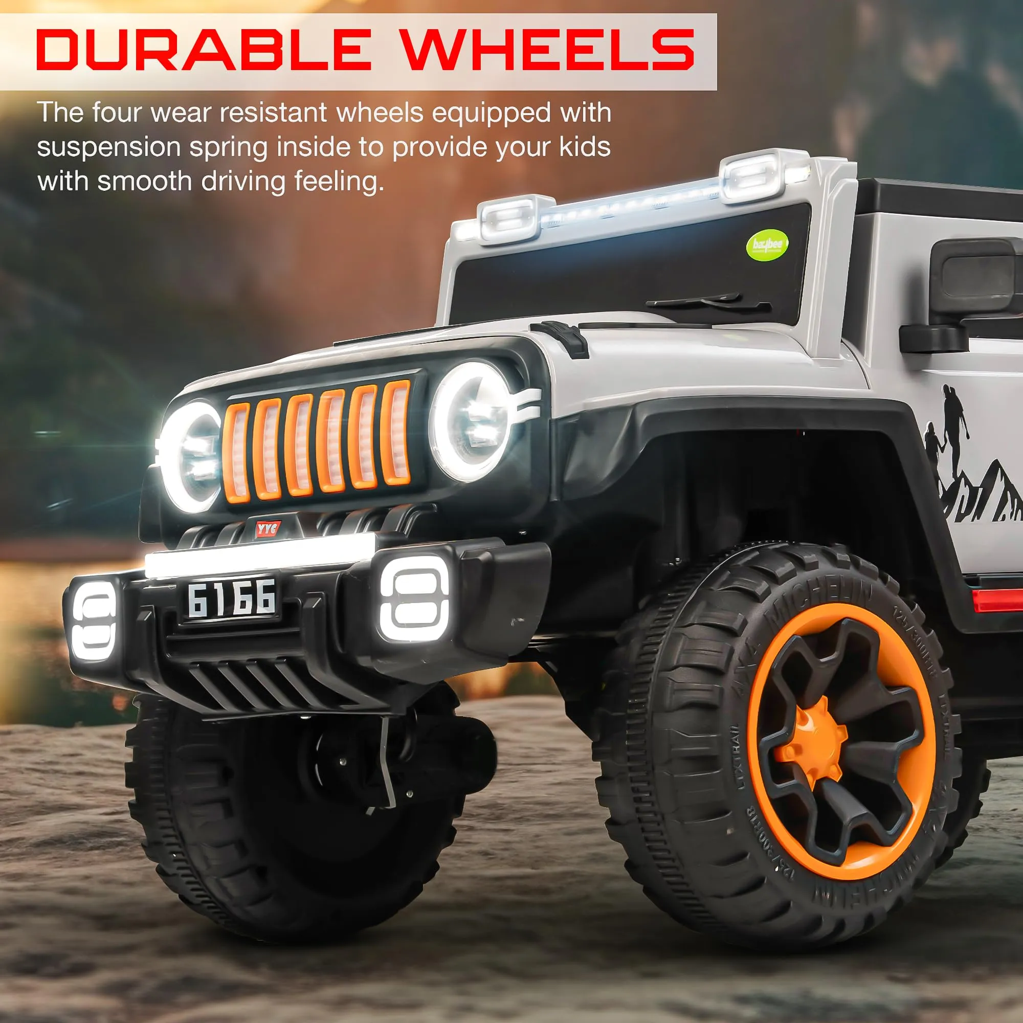 Baybee Blazer Battery Operated Jeep for Kids | with Music & Light | Baby Big Electric Jeep for Kids to Drive 3 to 8 Years Boy Girl