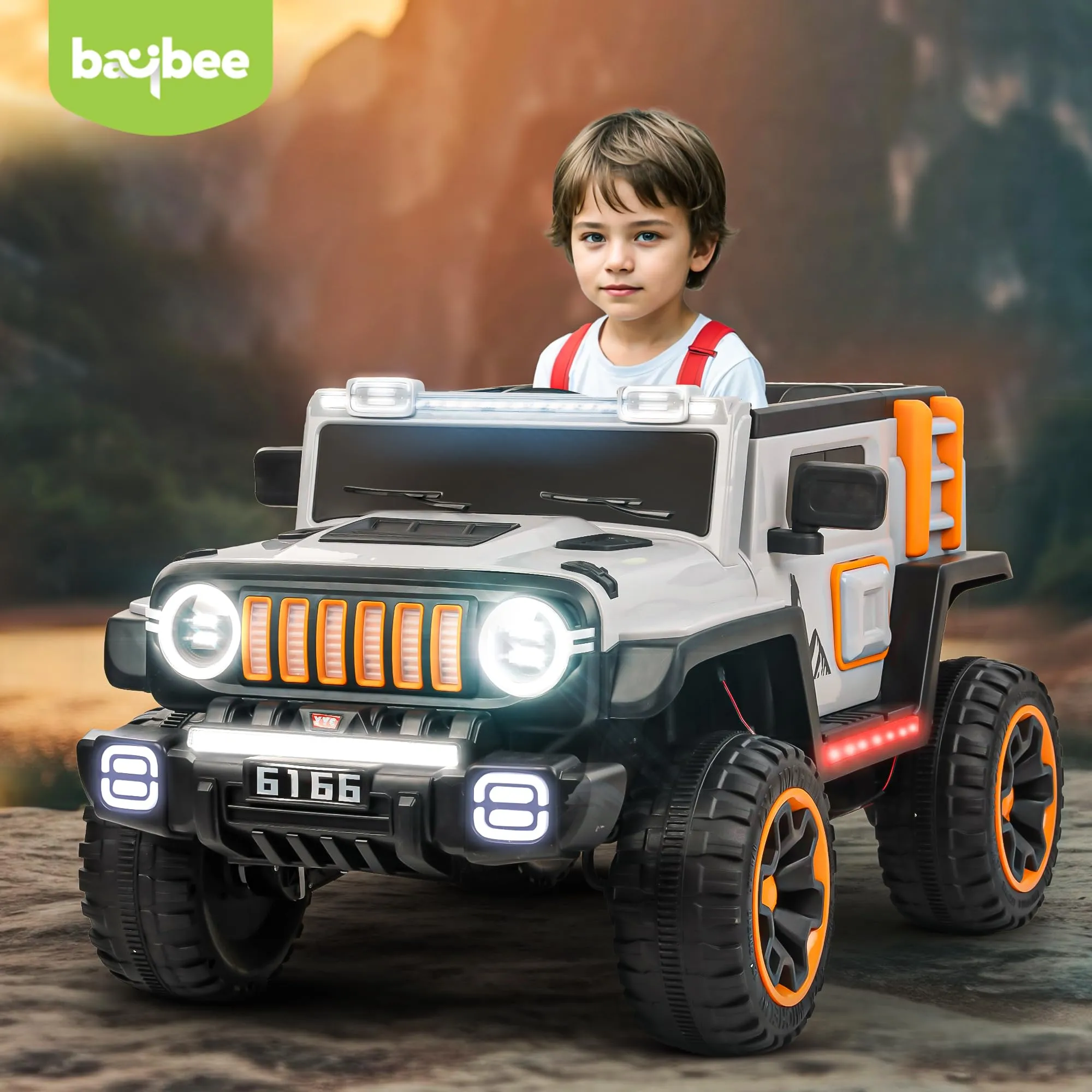 Baybee Blazer Battery Operated Jeep for Kids | with Music & Light | Baby Big Electric Jeep for Kids to Drive 3 to 8 Years Boy Girl