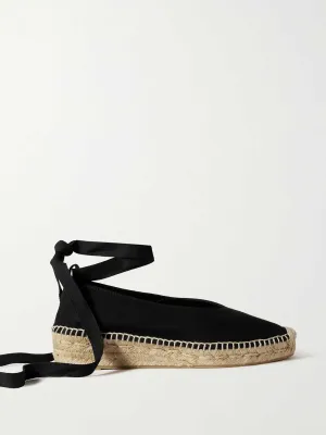 Black canvas espadrilles