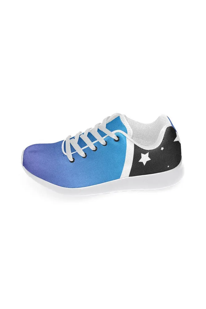 Blue Gradient & Stars Women’s Running Shoes (Model 020)