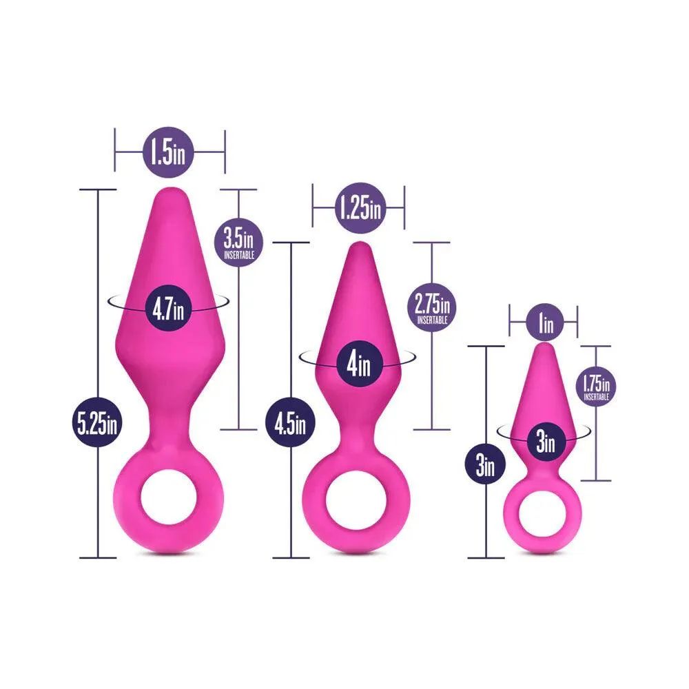 Blush Luxe Candy Rimmer 3-Piece Silicone Anal Plug Kit