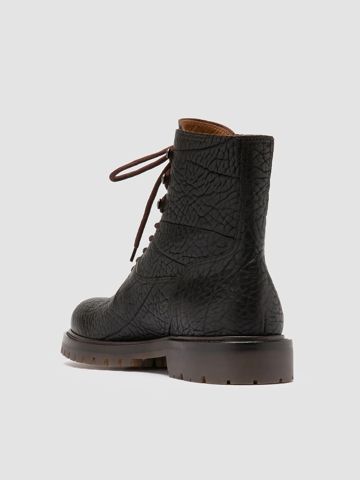 BOSS 012 - Brown Leather Lace-up Boots