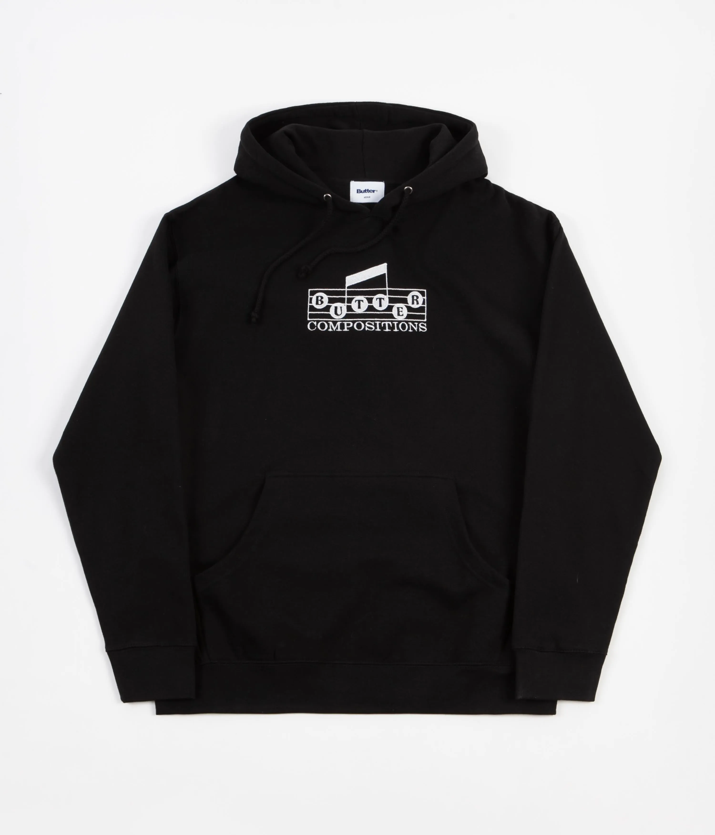 Butter Goods Compositions Embroidered Hoodie - Black