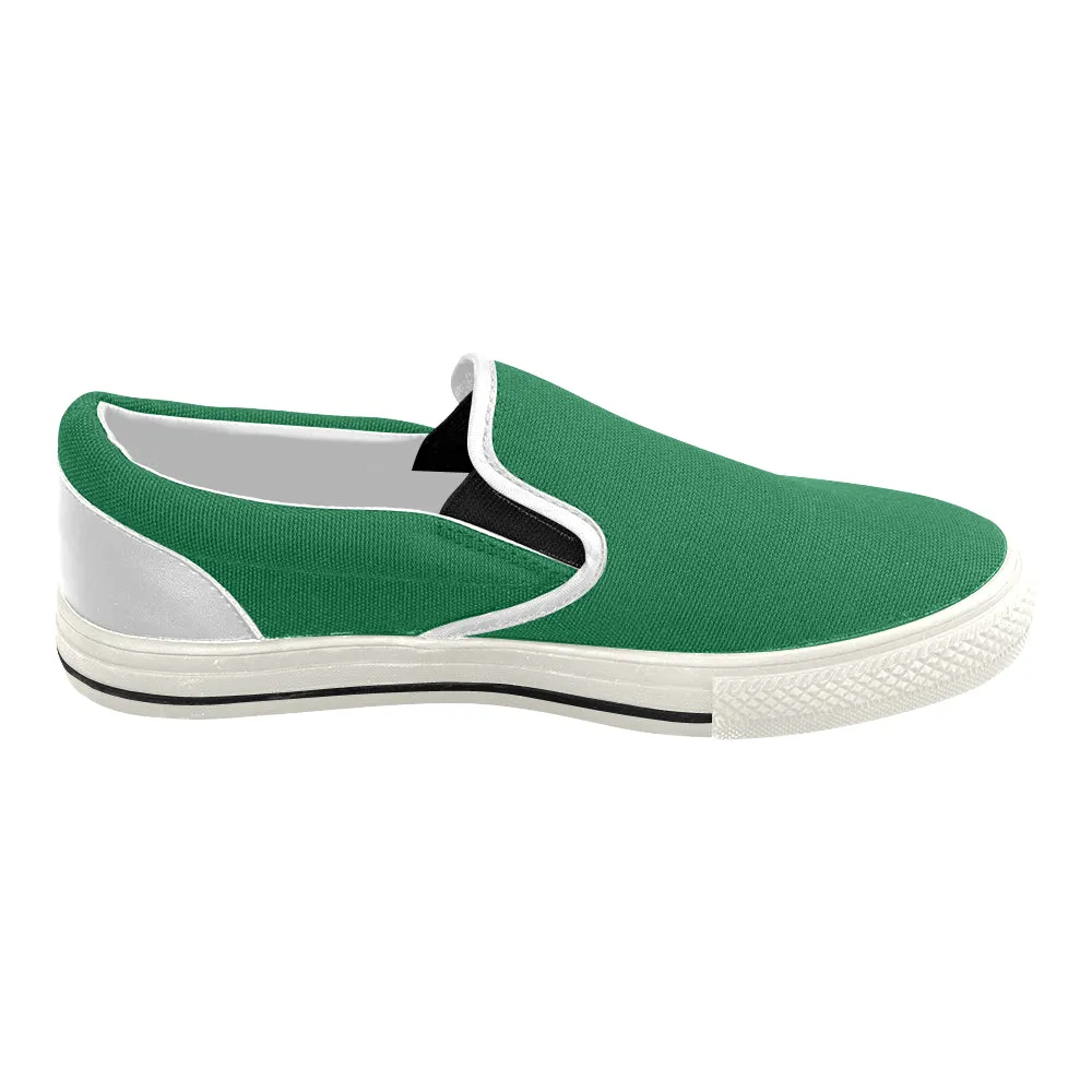 Buy Women's Parrot Green Solids Print Canvas Slip-on Shoes at TFS