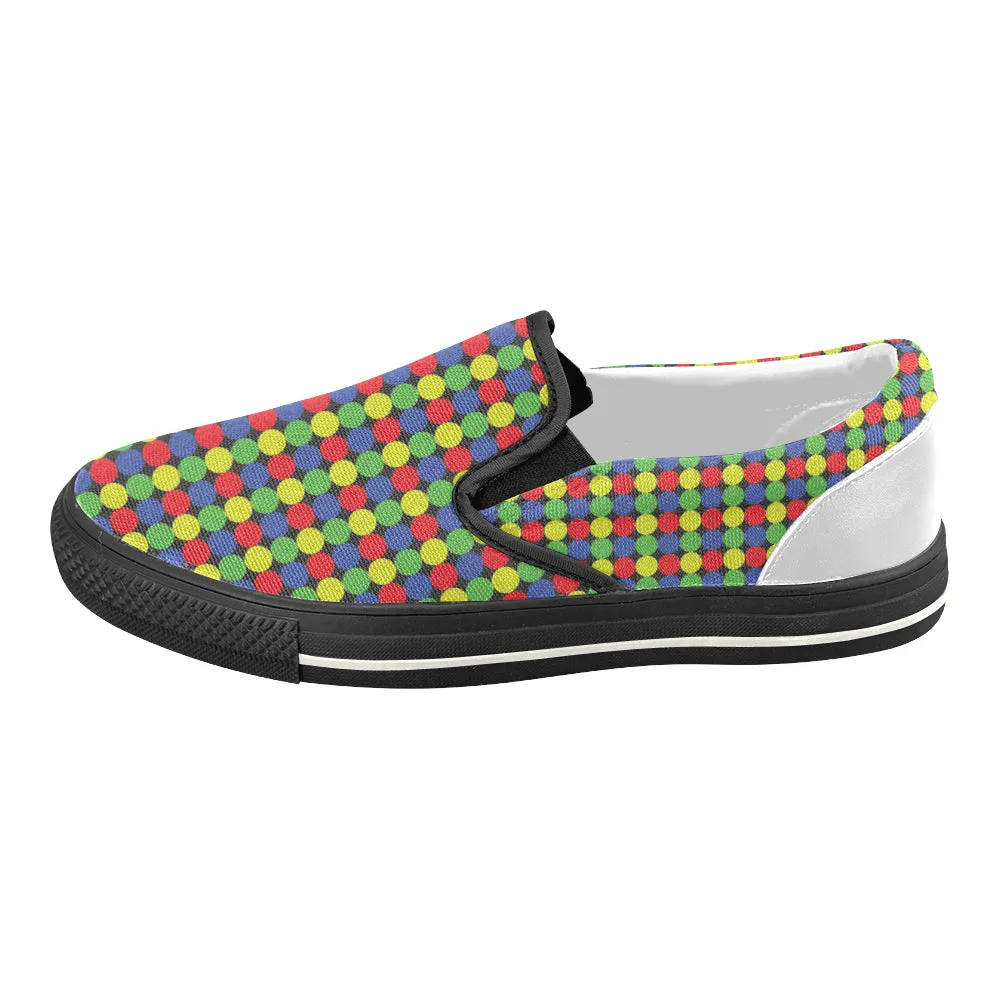 Buy Women's Polka  Print Canvas Slip-on Shoes at TFS