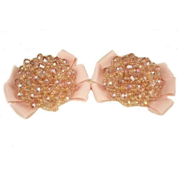 Clear Rhinestone Crystal Shoes Decoration Bow