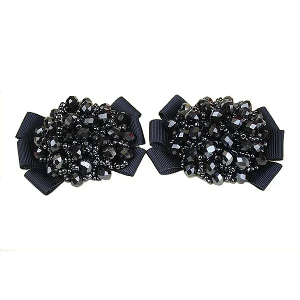 Clear Rhinestone Crystal Shoes Decoration Bow