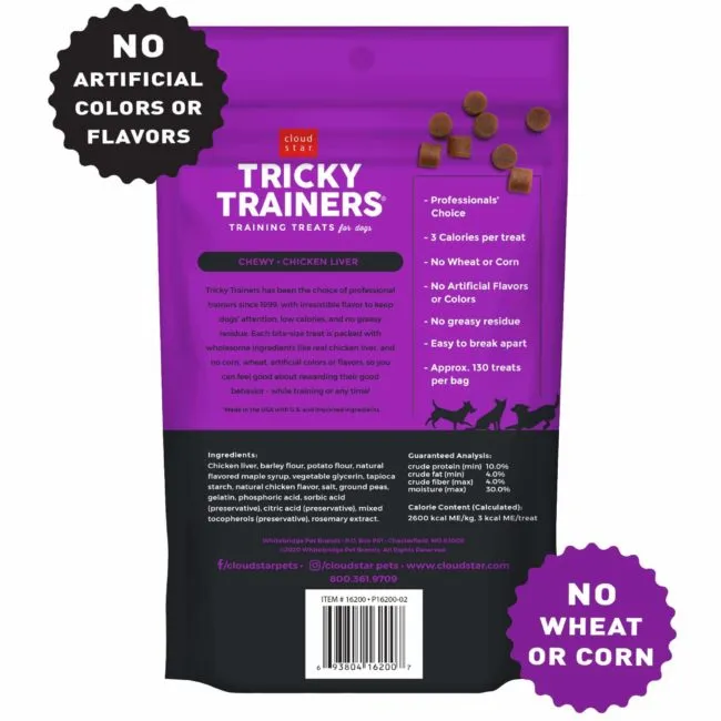 Cloud Star Chewy Tricky Trainers Liver Flavor Dog Treats