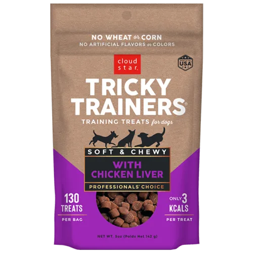 Cloud Star Chewy Tricky Trainers Liver Flavor Dog Treats