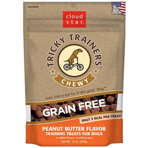 Cloud Star Chewy Tricky Trainers Peanut Butter Dog Treats