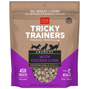 Cloud Star Crunchy Tricky Trainers Chicken Liver Dog Treats, 8oz