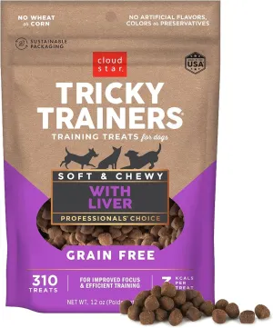 Cloud Star Soft & Chewy Tricky Trainers Grain Free Liver Dog Treats