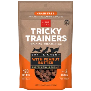 Cloud Star Soft & Chewy Tricky Trainers Grain Free Peanut Butter Dog Treats