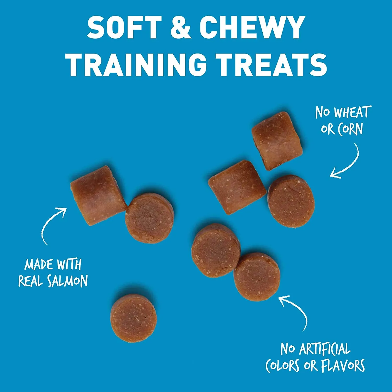 Cloud Star Tricky Trainers Chewy Salmon & Grain Free, Low Calorie Dog Training Treats, Baked in the USA (14 oz)