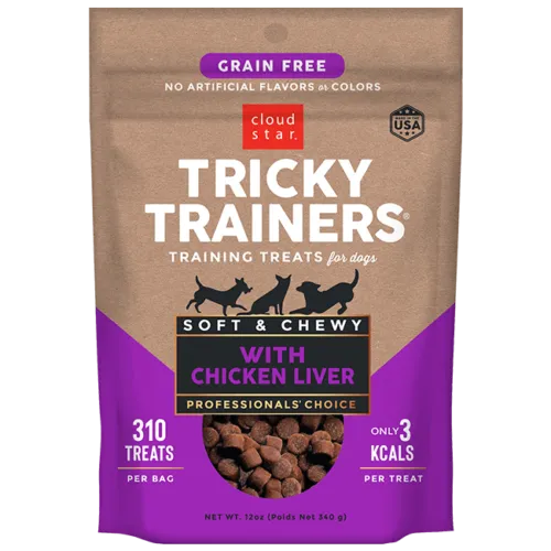 Cloud Star Tricky Trainers Soft & Chewy Chicken Liver Dog Treats 12oz