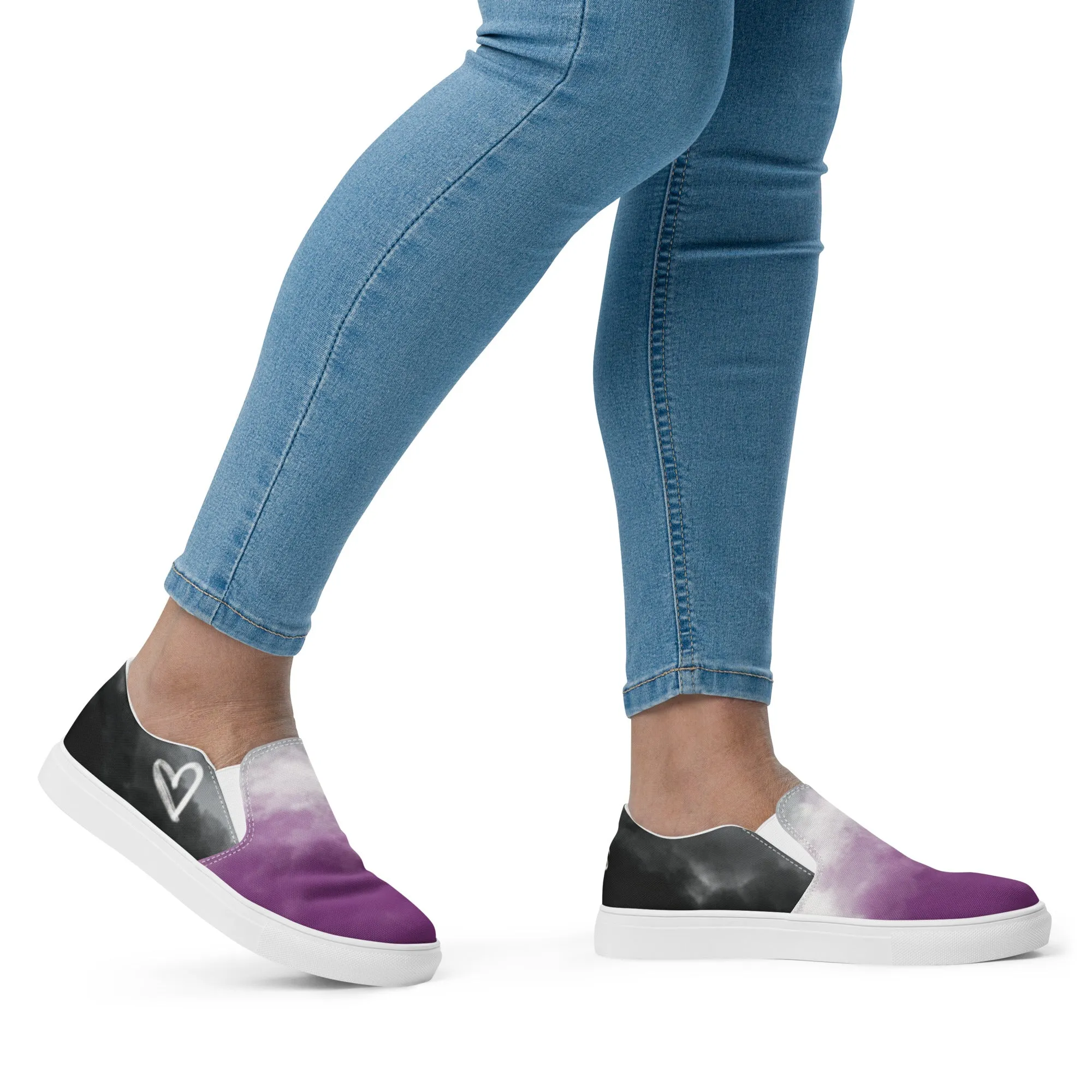 Cloudy Asexual Slip-on Canvas Shoes (Fem Sizing)