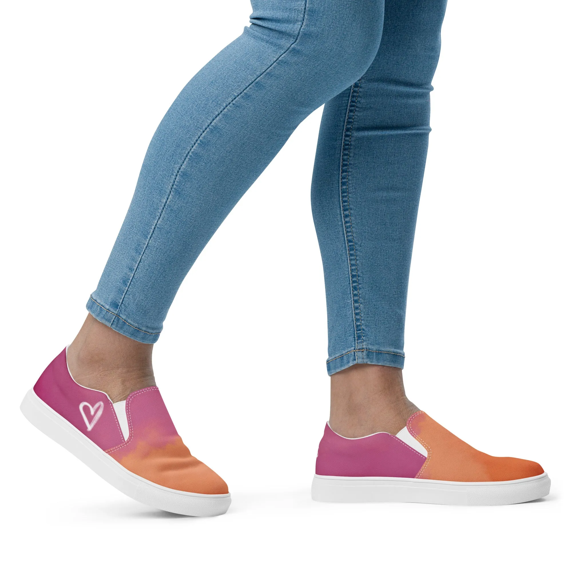 Cloudy Lesbian Slip-on Canvas Shoes (Fem Sizing)